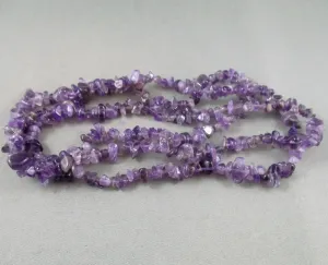 Amethyst Beads Chip Strand 36" Med (G006-1)