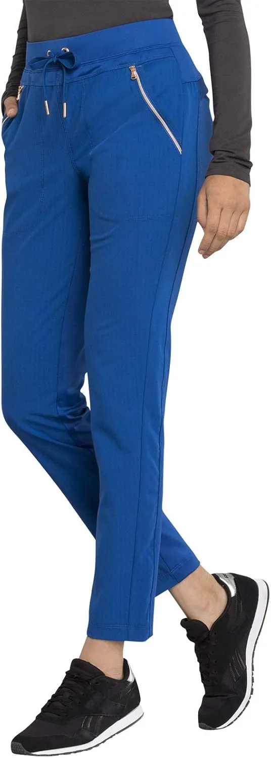 Cherokee Statement Women Scrubs Pant Mid Rise Tapered Leg Drawstring CK055