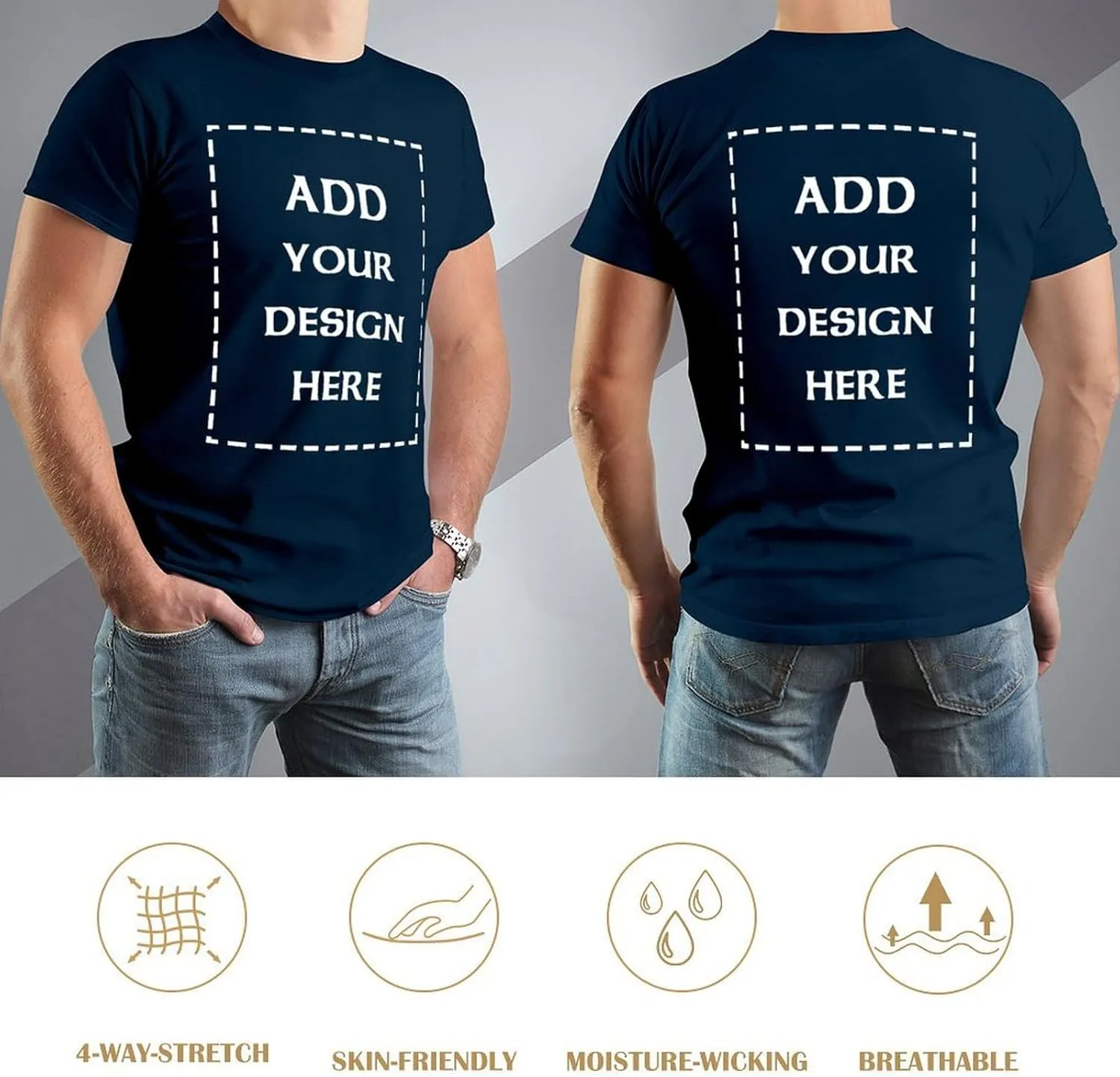 Custom t Shirt Design Your Own Image Text Personalized Adult Printing Shirts