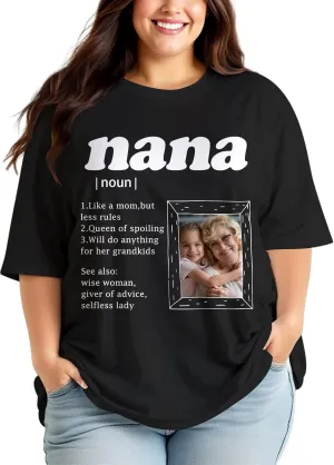 Custom T Shirts for Mom Mama Grandma Personalized Shirt with Photo Customized Name Tee Unique Gifts for Mothers Day