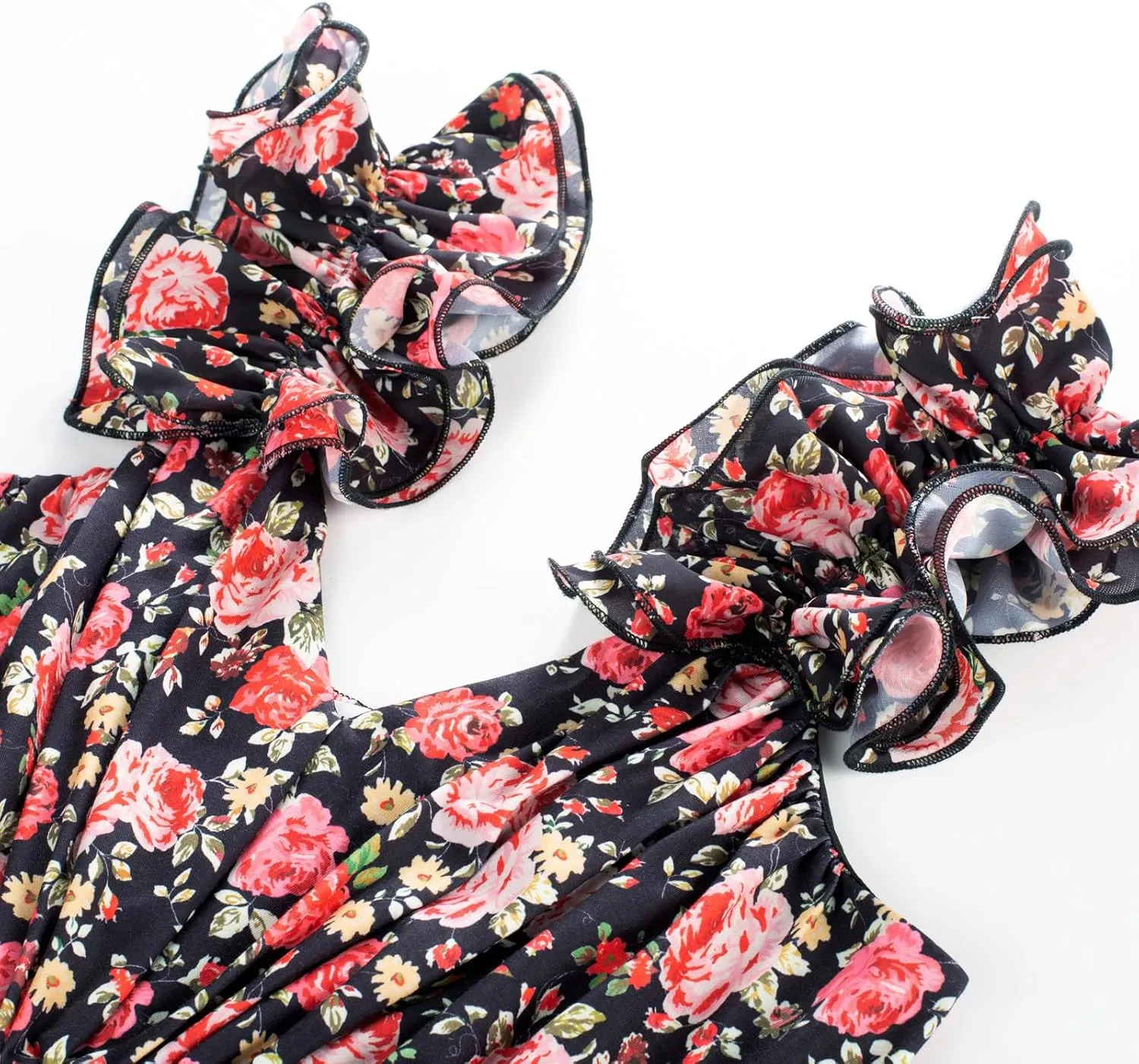 GRACE KARIN 2025 Women's Summer Floral Print Dress Sleeveless Casual Flowy Sundress A Line Ruffle Wedding Guest Outfit