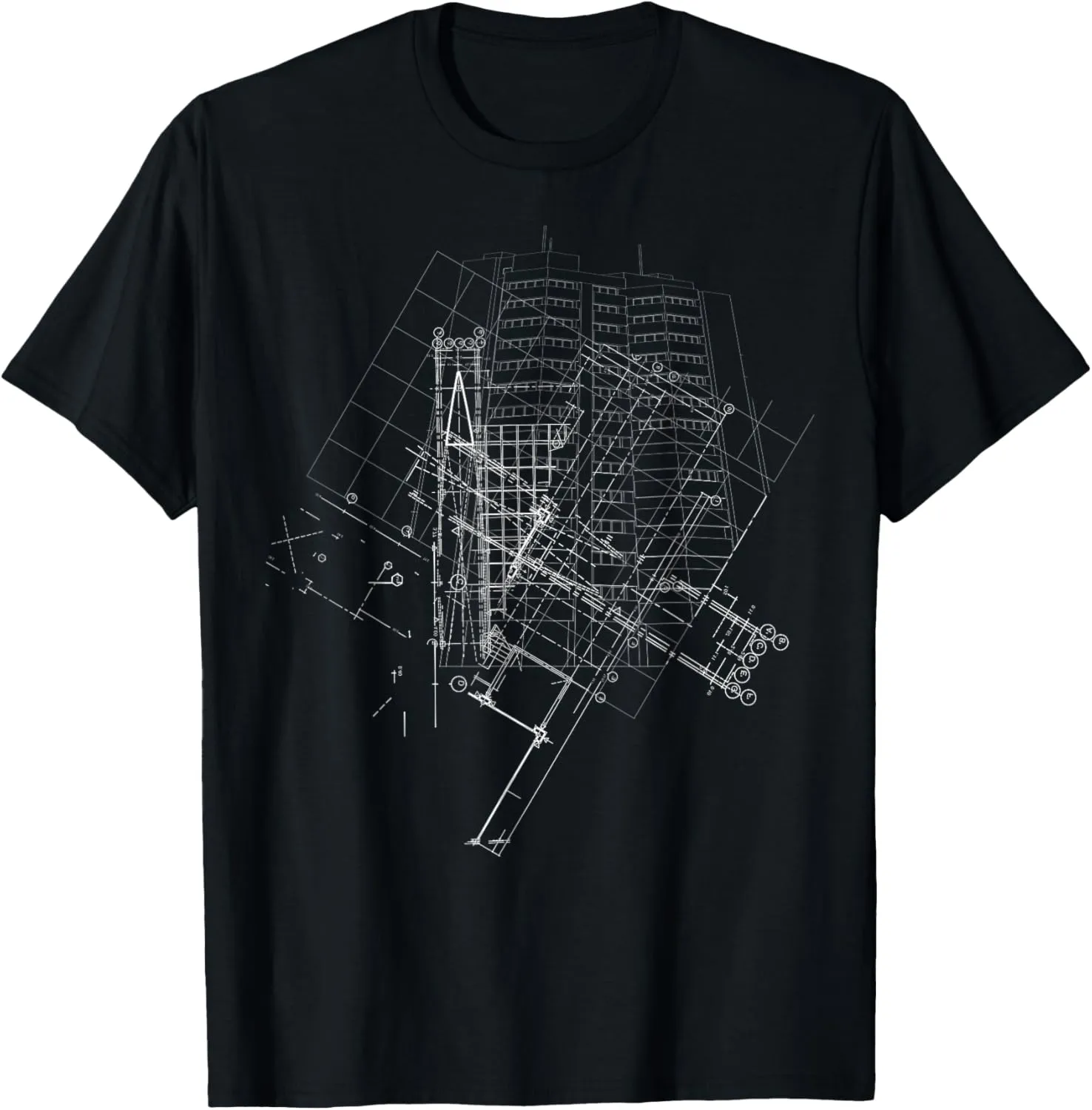 Graphic Abstract Lines Gift Design Idea Architecture T-Shirt