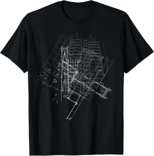 Graphic Abstract Lines Gift Design Idea Architecture T-Shirt