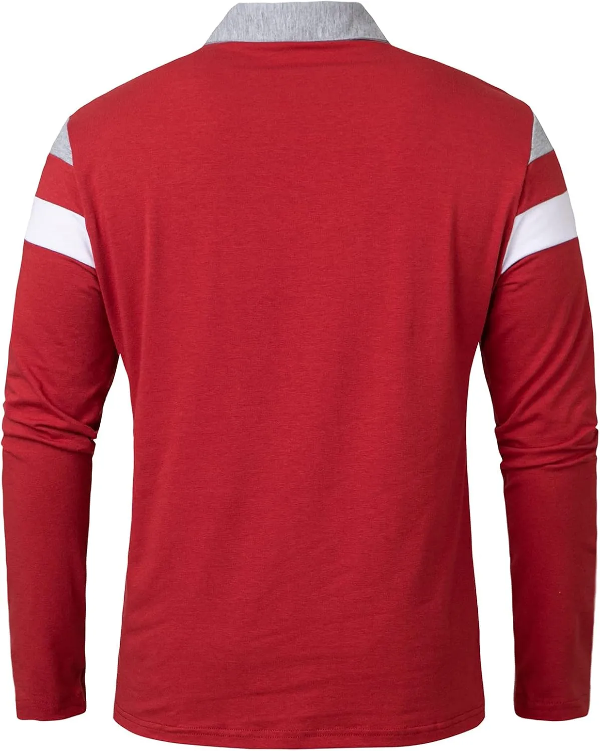 MANSDOUR Men's Polo Shirts Casual Cotton Slim Fit Long Sleeve and Short Sleeve Polo Shirt Patchwork Collared Work Golf Shirt