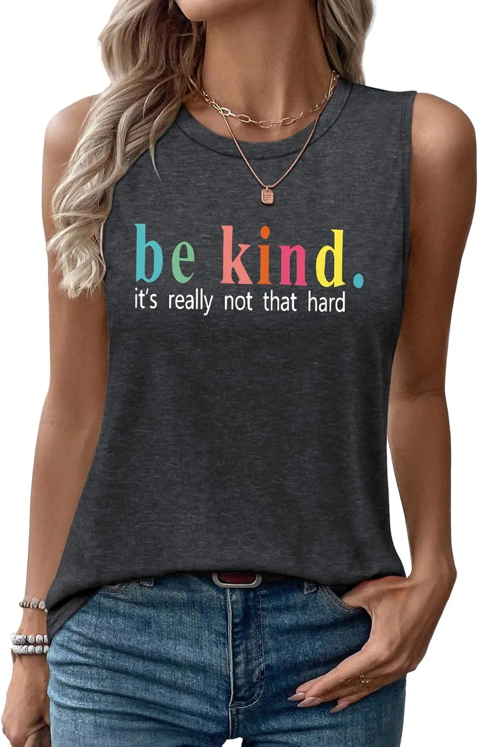 Sleeveless Tank Tops for Women 2025 Summer Casual Blouses Graphic Tees Loose Fit Crewneck Vacation Outfits Shirts