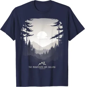 The Mountains Are Calling Original Unique Graphic T-Shirt