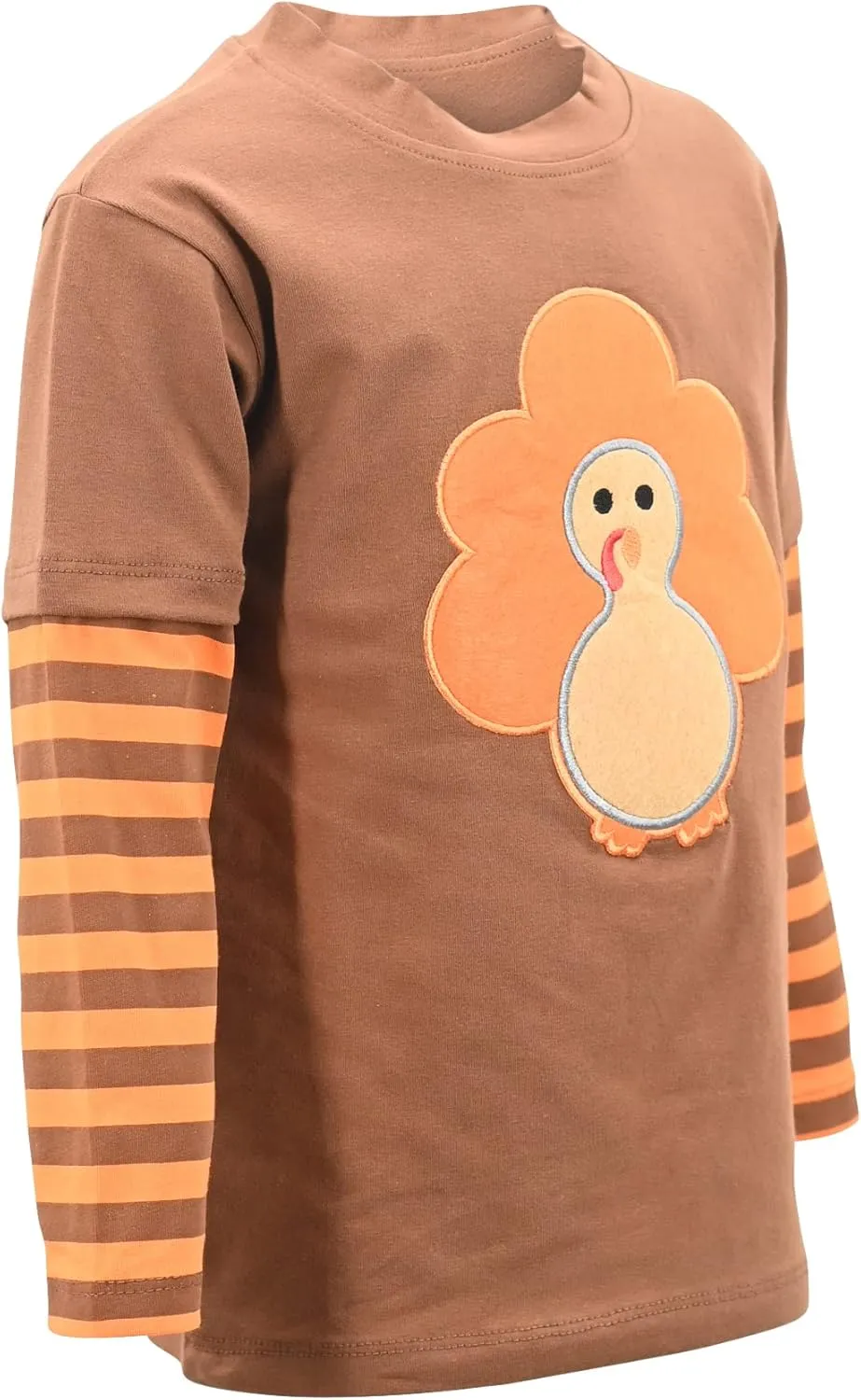 Unique Baby Boys Shirts for Kids and Toddlers Striped Layered Long Sleeve with Embroidery