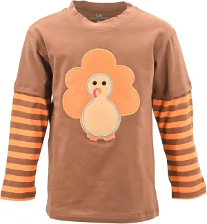 Unique Baby Boys Shirts for Kids and Toddlers Striped Layered Long Sleeve with Embroidery