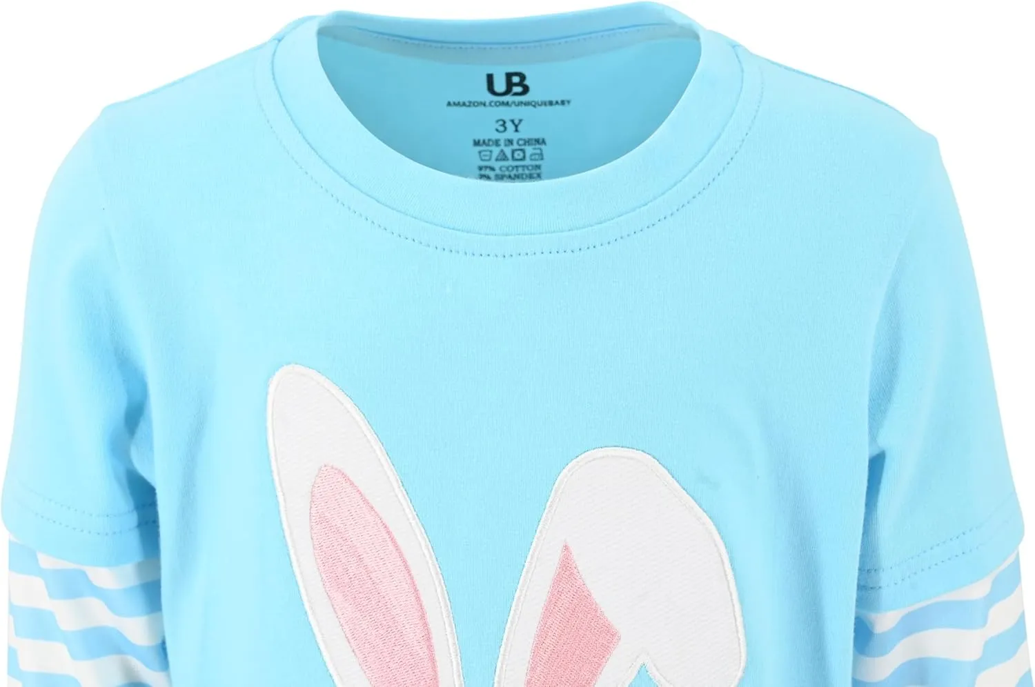 Unique Baby Boys Shirts for Kids and Toddlers Striped Layered Long Sleeve with Embroidery