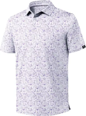ZITY Golf Shirts for Men Short Sleeve Print Polo Shirt Moisture Wicking Regular Fit Casual Beach Polo