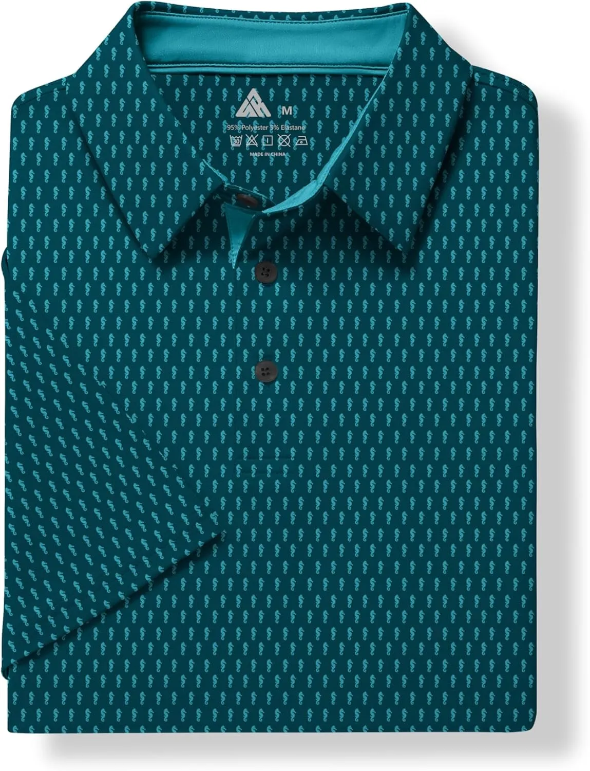 ZITY Mens Golf Shirts Short Sleeve Print Patterns Performance Moisture Wicking Polo Shirt